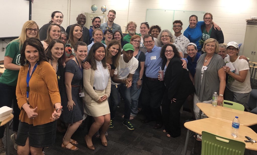 erikahitch's tweet photo. Geoffrey Canada and Pharrell visit GRC!! @grcollegiate https://t.co/1oKrYbNVqN