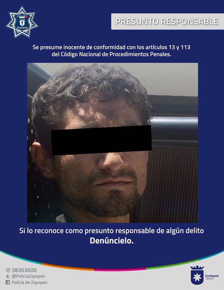 PoliciaZapopan's tweet image. La tarde de ayer, elementos de la Comisaría de #Zapopan detuvieron a un sujeto que habría despojado de sus pertenencias a una mujer en calles de la colonia Atemajac del Valle; El monto fue recuperado. 

Aquí te compartimos los detalles: goo.gl/RcnAhV