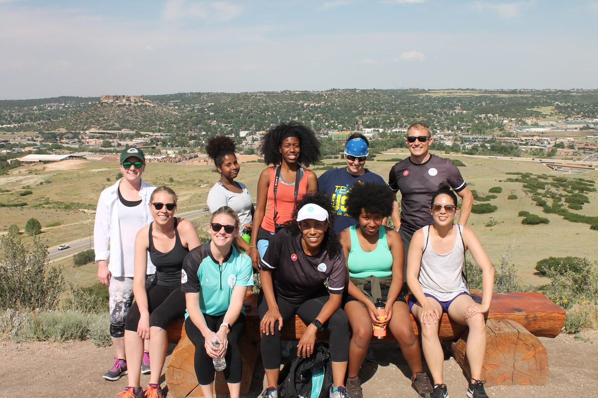 Atridder's tweet photo. A little exercise with coworkers is the perfect way to better relationships and learn to collaborate. Loved climbing high for  Global Sports and Inclusion day with @AdeccoGroup colleagues from around Colorado.  #WinYouth #GSID #hilltraining #win4youthambassador #w4yalumniproud https://t.co/jPJQHns8ZM