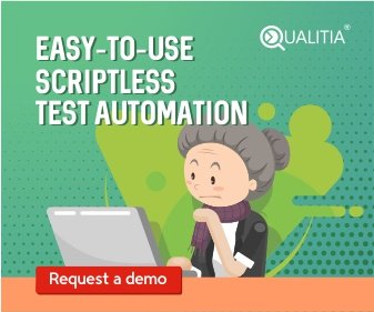 Qualitia's tweet image. Qualitia: Easy-to-use, #Scriptless Test Cases.  Request a Demo.
hubs.ly/H0cFw7-0  
#testautomation