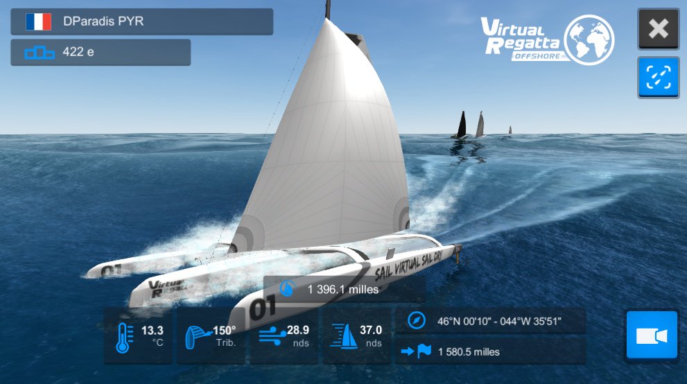 droneparadiz's tweet photo. Yipeeee !!! 37kt @ atlantic record ! 🚀⛵���⚓️@droneparadiz @VirtualRegatta @Virtual_Regatta https://t.co/UNIXwqGbYL