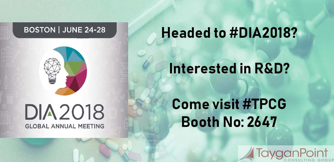 Increased cost of drug development? Lack of transparency in project costs? Inability to quickly adjust to changes in timelines and scopes? 

Looking for solutions?

Follow the R&amp;D track at #DIA2018 and be sure to stop by <a href="/TayganPoint/">TayganPoint</a> booth.