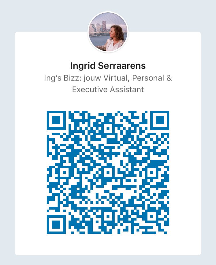 inne67's tweet photo. #new #feature @LinkedIn #now @IngsBizz is #scanable #mobileonly
#va #pa #virtualassistant #connect #letsconnect #assistant #support #zzp #smallbusiness https://t.co/T2EhIzA78W