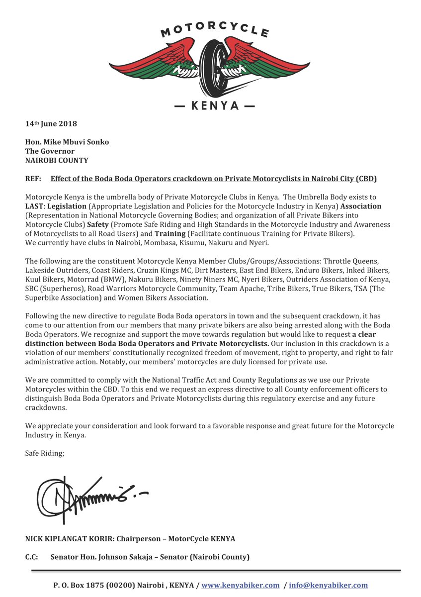 mahmoodkhambiye's tweet photo. @MikeSonko @ntsa_kenya @county_nairobi @PoliceKE @UKenyatta @Kenyajudiciary @lawsocietykenya @JBoinnet @MotorCycleKenya  Why are your county enforcement harassing private motorcyclists in the CBD, this is illegal, Kindly act on this, This is infringing on rights of civil society https://t.co/LcoZGdhTRV