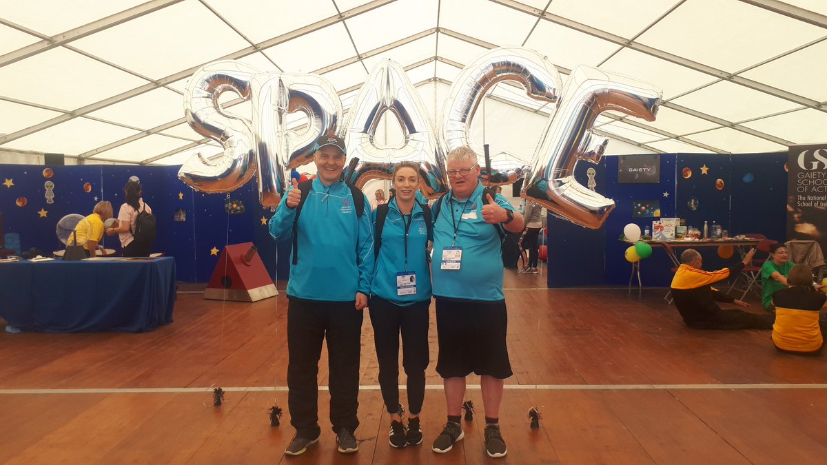 EVEEstuary's tweet photo. Fun &amp; frolics at the games @SOEastern @SOIreland @tallaghtstadium @NatSportsCampus @indoorarenairl #IrelandGames2018 #PlayYourPart #TeamEastern #Athletics https://t.co/CRmBnrc09o
