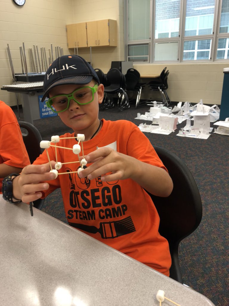 hunsbergern5's tweet image. This has been a great week teaching STEAM camp! We finished the last day by creating a new OES geometry city with a waterpark, zoo, arcade, playground, and new classrooms. #OtsegoKnights #funwithmath #STEAM