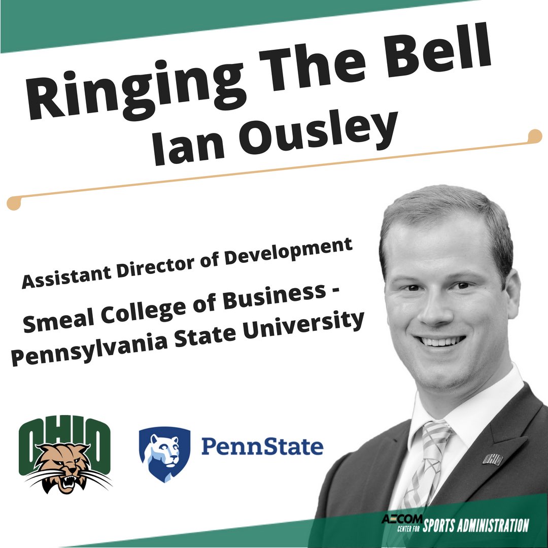 OhioUSportsAd's tweet photo. 🔔Ring the Bell🔔 Congratulations to @Ian_OWzlee on his new position at The Smeal College of Business at Penn State! #RingtheBell https://t.co/8TNSu6TaVr