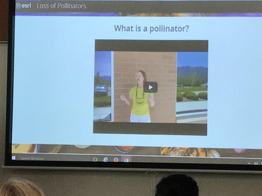 STEMisMyFuture's tweet photo. Linda and @historicalipad showcasing their #COGeoInquiry @EsriStoryMaps about pollinators in #coloradoSprings #Survey123forARcGIS Thanks to sustainability profs at #cmcsb for the pollinator tour! @amohanBSCS @BSCSorg @COGeogAlliance @NatGeoEducation #NatGeoInquiry https://t.co/y09K8owcji