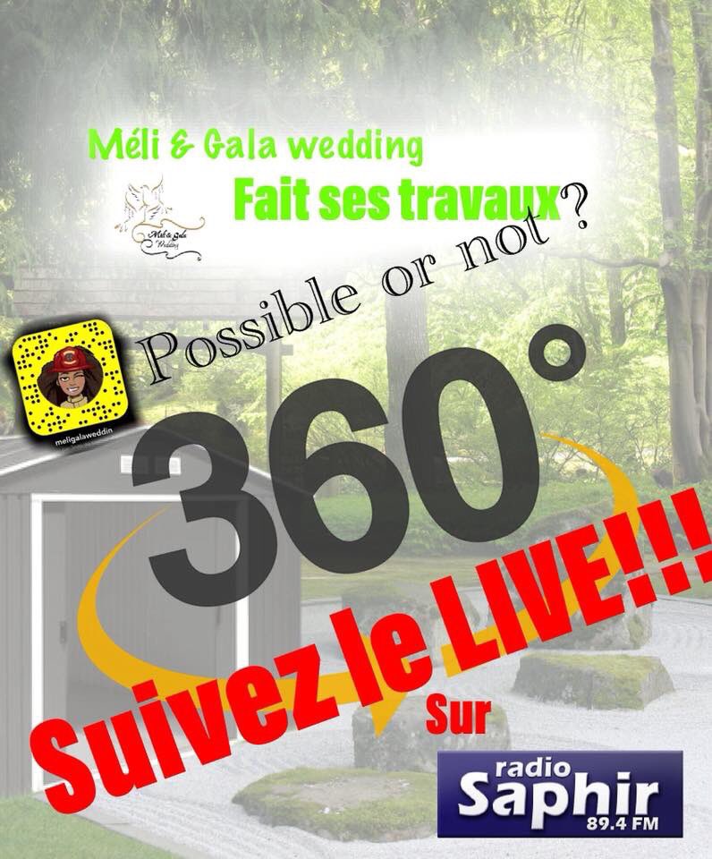 MeliGalawedding's tweet photo. 🎥Mgwedding fait ses travaux 📺
Suivez -Nous sur Twitter ,Facebook , youtube , Instagram et Snapchat ..
▶️Direct live 24 h /24 sur YouTube et sur Radio Saphir.......
#guadeloupe #wedding #mariage #cAraibes #island #weddingplanner #mollywood #funtime #happytimes #360degres https://t.co/YfFpgkm21q