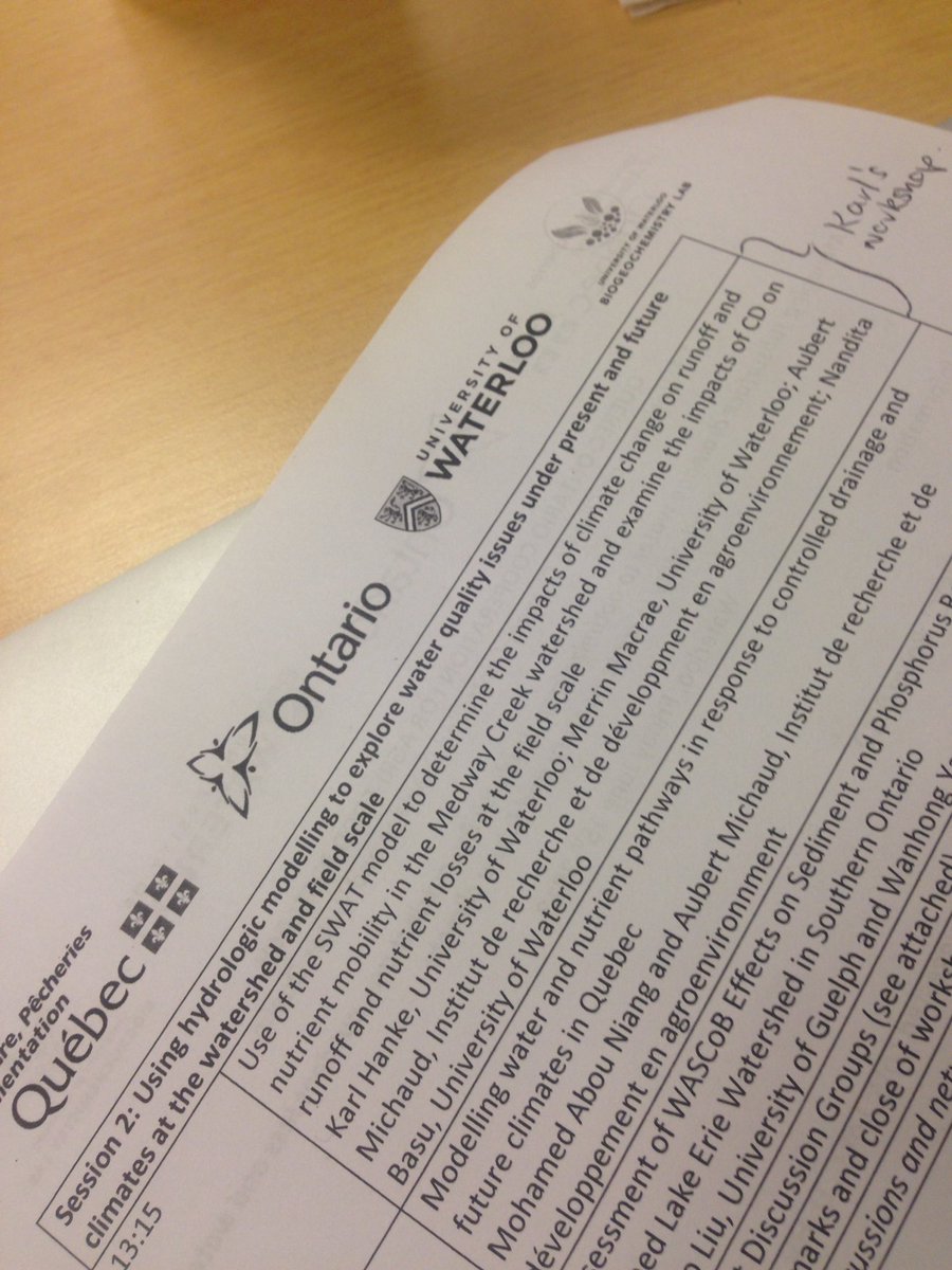 Workshop on Climate Change, Controlled Drainage and Water Quality continues! Karl presenting his work now #KarlsWorkshop #OntAg <a href="/merrinm/">Dr. Merrin Macrae</a> <a href="/Ka1Ha0/">Karl Hanke</a>