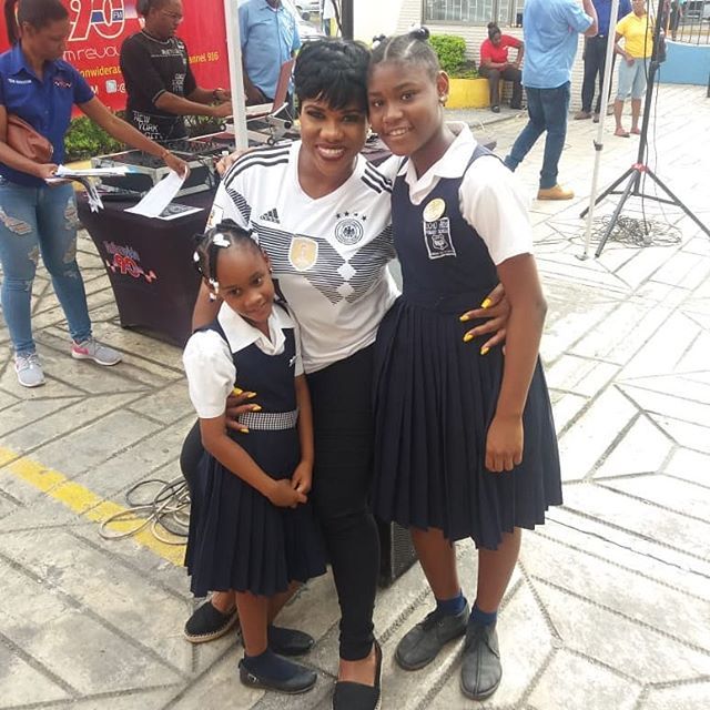 fluffymisskitty's tweet photo. Shouts out to these two little girls from Ocho Rios Primary who stopped by the broadcast to share a moment with me! Hope you both continue to do well in school!! #MissKittyLive #MissKittyIsNumberOne #CocaCola #CocaColaJamaica https://t.co/3xLlIm0uxE https://t.co/1pq9u6P1o9
