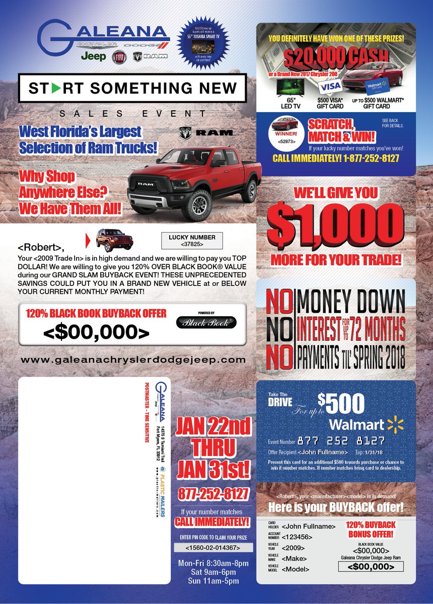 DealerAutoGroup's tweet image. Dealerships are receiving above average response rates from DAG's large plastic mailers. Due to the size, the message, and the fact the mailer does not need an envelope allows everyone to view the offer.