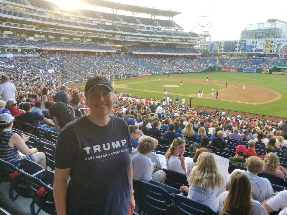 DebbieLesko's tweet photo. It was great to welcome @SteveScalise to the field last night at the Congressional Baseball Game for Charity. Your strength is inspirational, and you've come so far on your road to recovery. It certainly hasn't been easy, but we're so grateful to have you back. #CBG18 https://t.co/MrTSg7JJzb