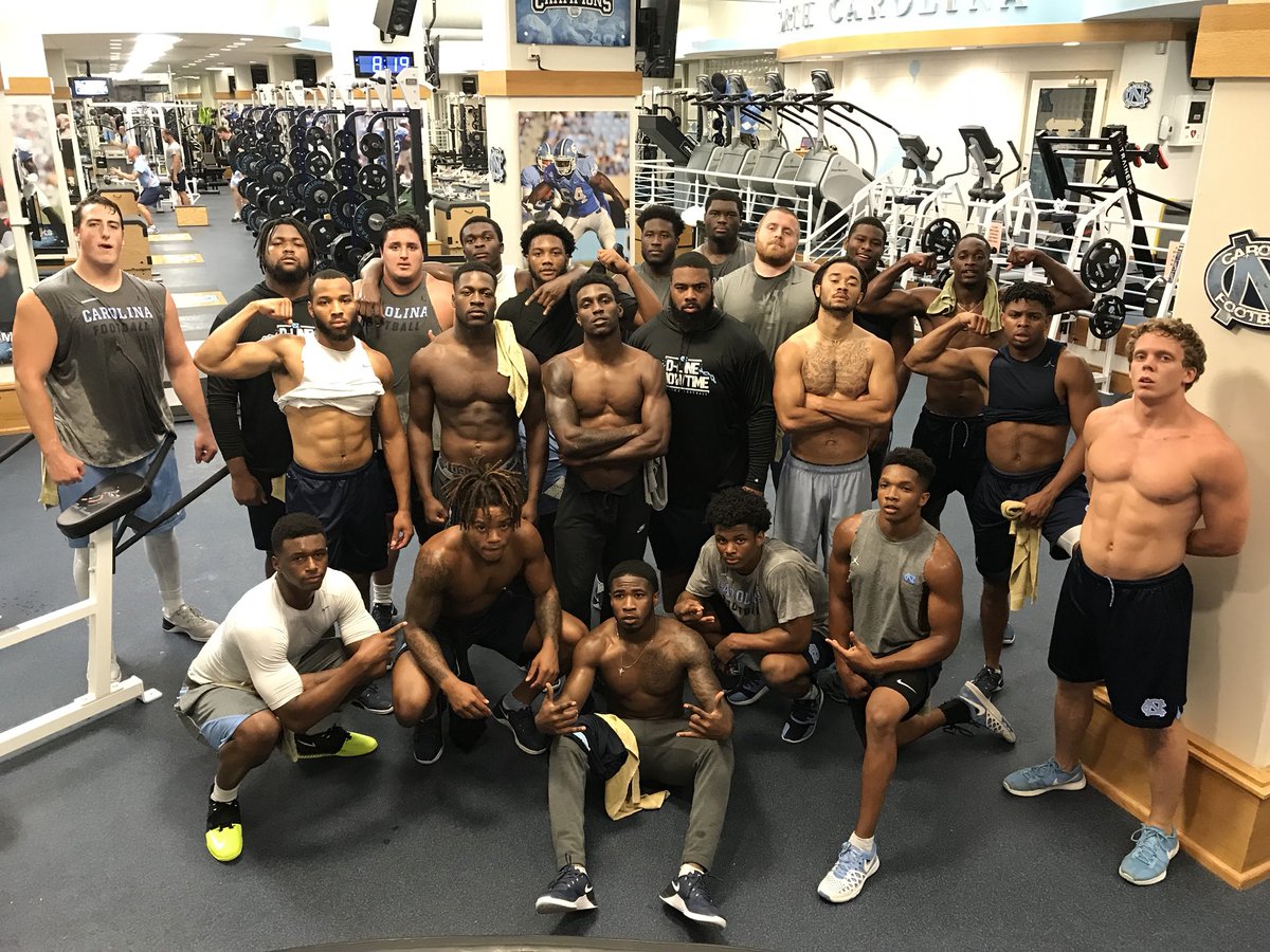 Summer 1 in the books! Great group of guys who are HUNGRY for success. #BuiltHeelTough @TarHeelFootball