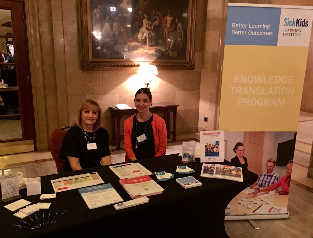 <a href="/SickKidsNews/">The Hospital for Sick Children (SickKids)</a> KT Program promotes our fabulous KT courses at impact of science conference #ios18 hosted by <a href="/AesisNet/">AESIS</a>