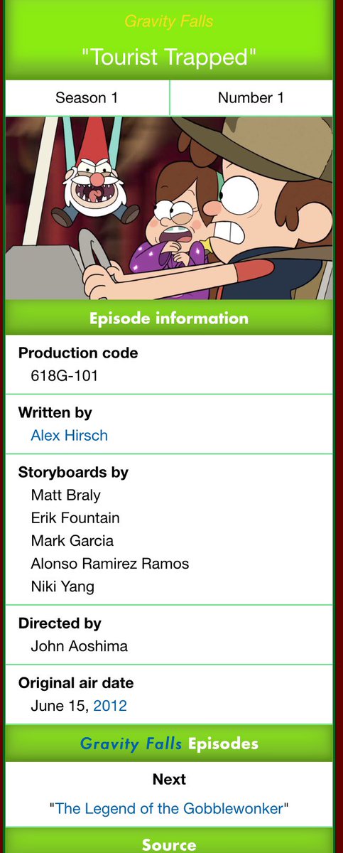 Ryan_Treasures's tweet image. Happy 6th Anniversary to my second favorite show ever Gravity Falls! Tourist Trapped premiered 6 years ago tonight on June 15, 2012 on Disney Channel! #GravityFalls