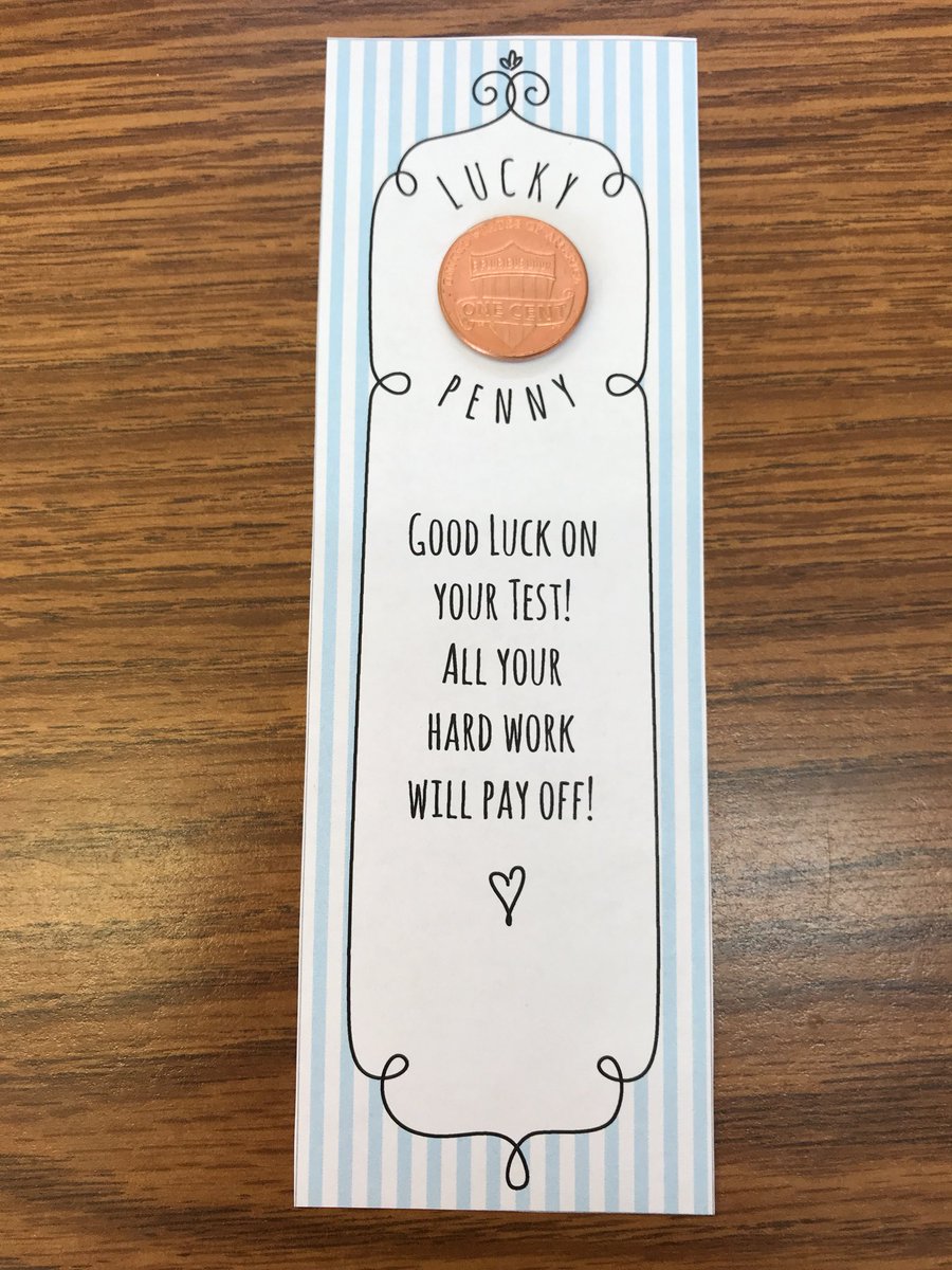 Good luck to all students writing exams today <a href="/rundleacademy/">Rundle Academy</a> #goodluck #luckypenny