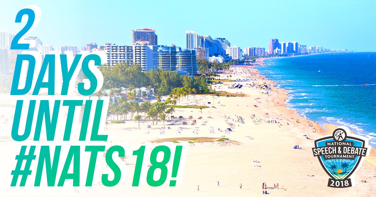 speechanddebate's tweet photo. Share pics with us if you are traveling to #Nats18! Can't wait to see you in beautiful Fort Lauderdale! https://t.co/DA95yDo0TV