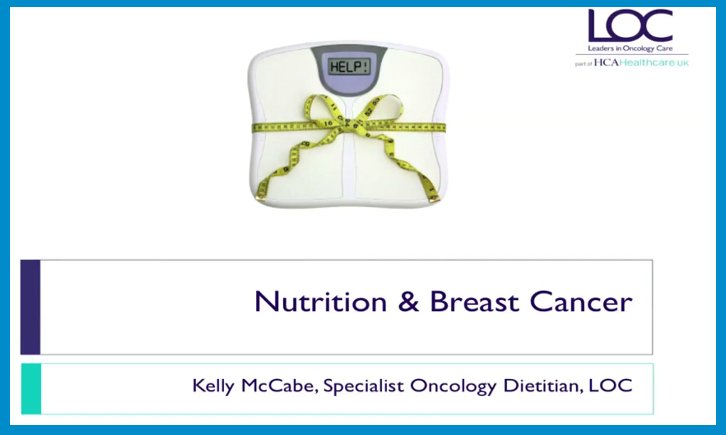 #Healthcare Professionals: ‘#Nutrition and #BreastCancer’ by Kelly McCabe <a href="/theloclondon/">LOC London</a> - register as a HCP at milk.co.uk to view our video presentations library