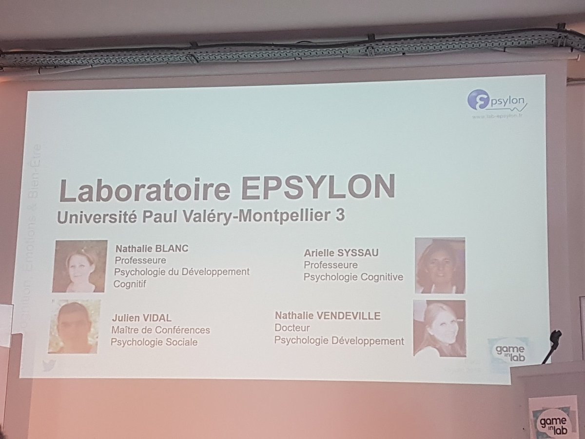 Ludilab_'s tweet image. #Jeu, bien-être et émotion, un angle du jeu par la psychologie #GameInLab