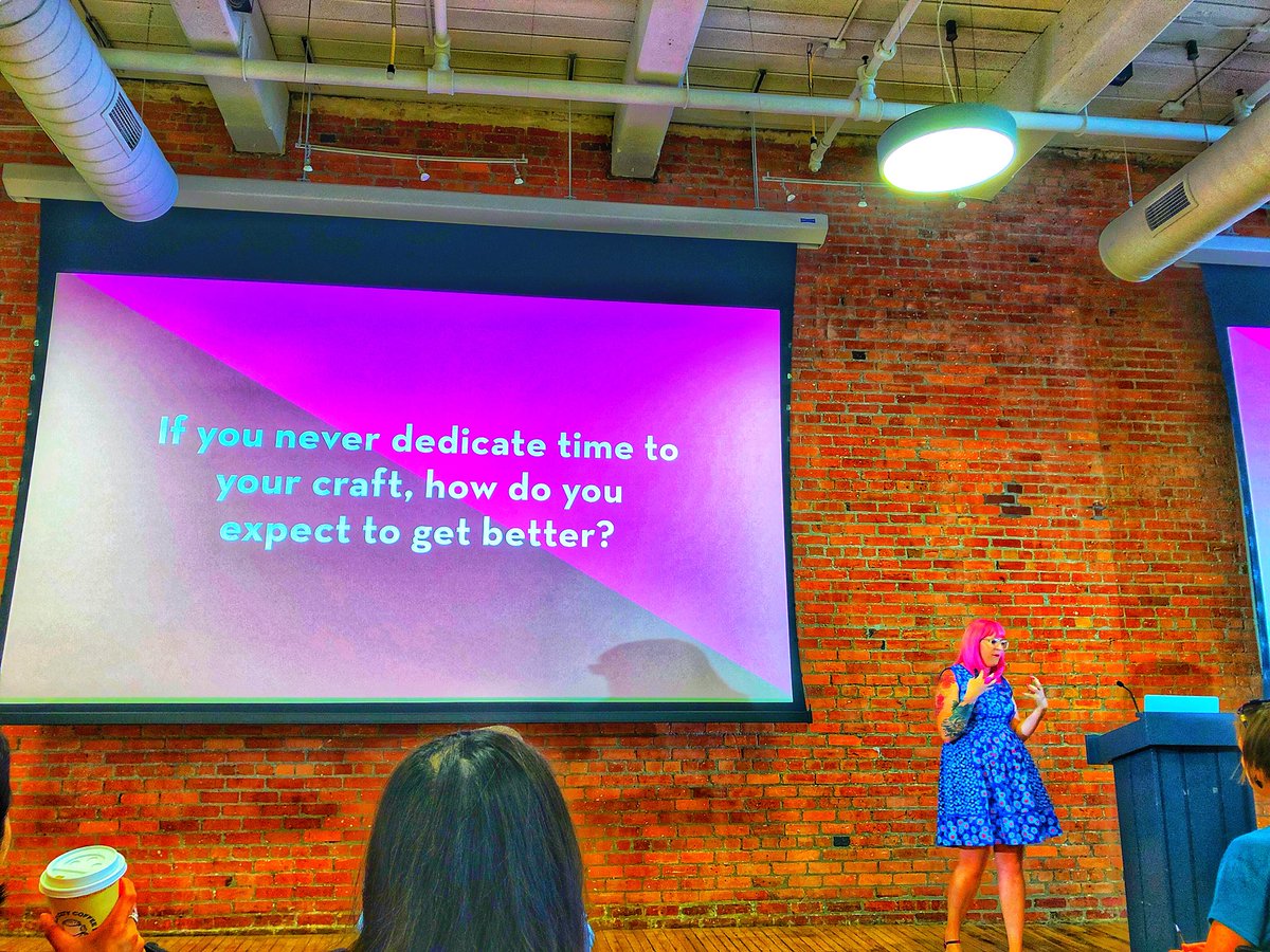 anniemal's tweet image. “If you never dedicate time to your craft, how do you expect it to get better?” @thecraftedlife #cmphl #creativemornings