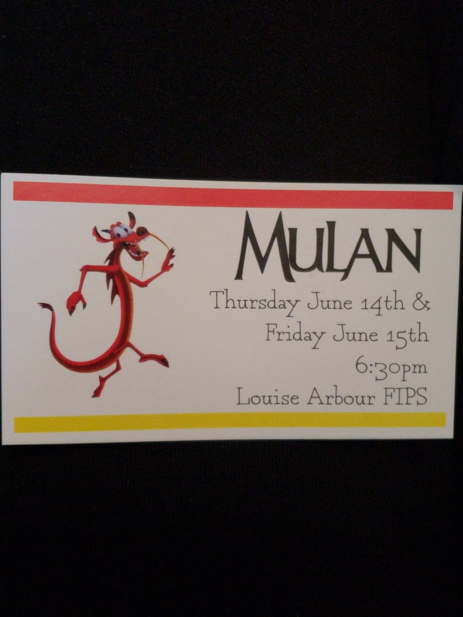 MmeAlbert's tweet image. Went to see Mulan @louisearbourfi  last night and was SO impressed! If you haven't seen it, you have one more chance tonight at 6:30! Best $2 you'll spend #lesloups #nextstopbroadway