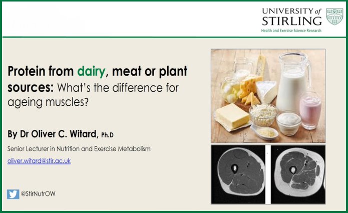 ‘Protein from dairy, meat or plant sources: What’s the difference for ageing muscles’ – Register as a HCP at milk.co.uk to view our video library of expert speaker presentations @OllyWittard