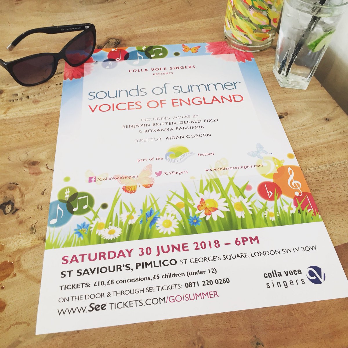 V excited for <a href="/CVSingers/">Colla Voce Singers</a> #summer #concert. Come along for beautiful summer music including by the fab <a href="/RoxannaPanufnik/">Roxanna Panufnik</a>. Details on poster. #choral #pimlico #elgar #finzi
