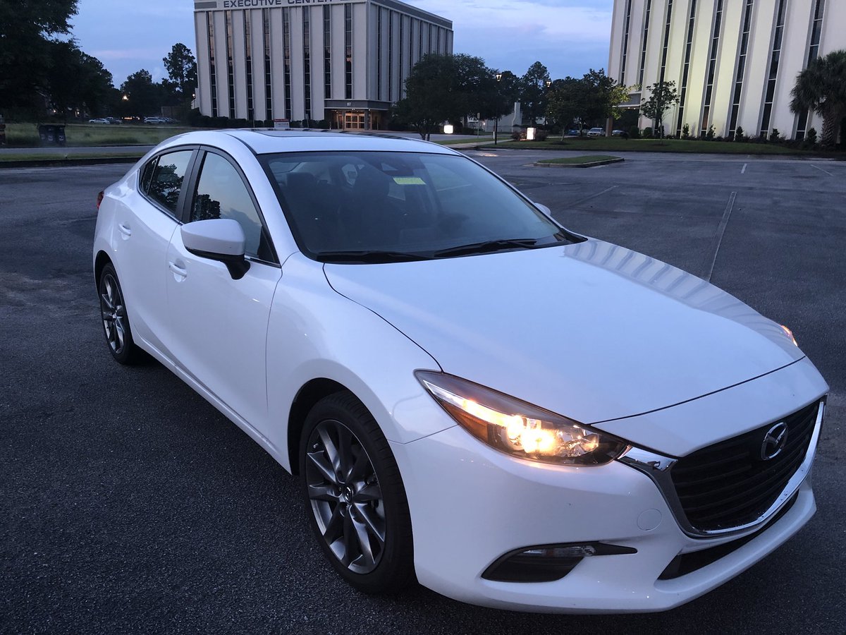 KFinProductions's tweet photo. My 2018 Mazda 3 Touring, now has a name! Hear details on this beauty and why the all new #DeanMcCrary is the place to go visit, today! @fmtalk1065 https://t.co/F6pr9oaJ72