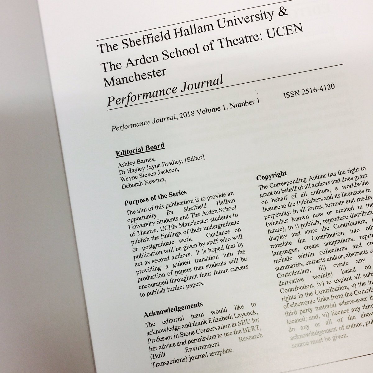 ArdenSchool's tweet photo. Very proud and excited to reveal the first ever volume of our collaborative performance journal. This annual publication features contributions from both @ucenmcr & @sheffhallamuni graduates - Volume 2 is coming soon!
#performance #academia #educationalcollaboration https://t.co/viaRddpiWI
