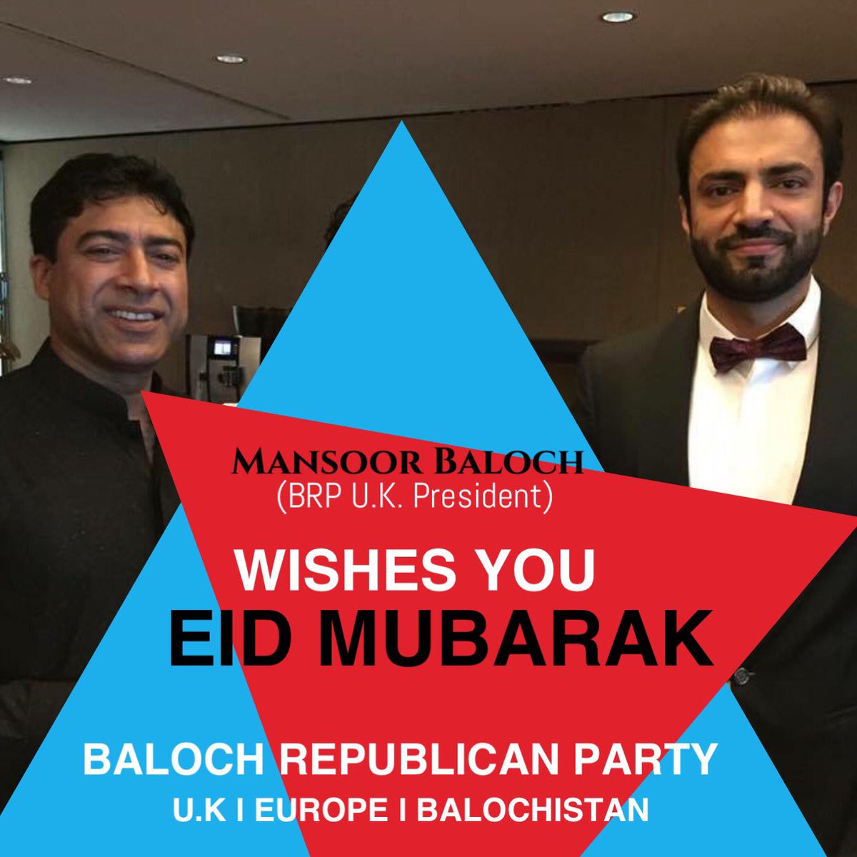 Mansoorbalochuk's tweet photo. Wishing everyone around the world a blessed &amp; Happy EID. 

Eid Mubarak

@BBugti @SherM_BRP @SN_Bugti @MirChakarBugti @iqbal_bugti 

#EidMubarak⁠ ⁠ https://t.co/9CWJtIdp3h