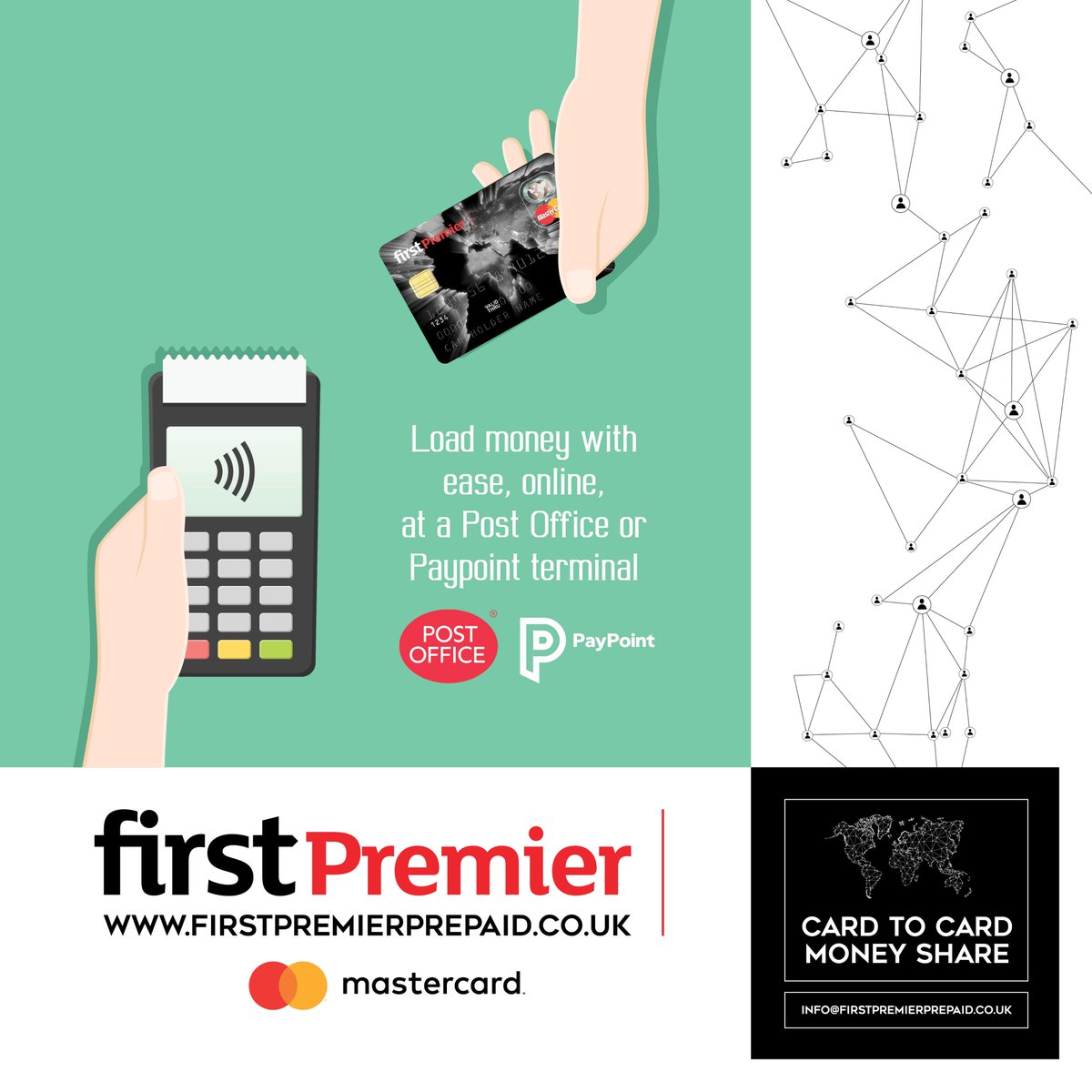 FirstPremierUK's tweet photo. You can load money onto your #FirstPremier #Mastercard at any #PostOffice branch in the UK giving you an access point of 11,500 branches.

You can also load money at any #PayPoint terminal that has around 35,000 access points.

Apply Now at https://t.co/bWPHNTl9xf https://t.co/1GDp6B0pIA