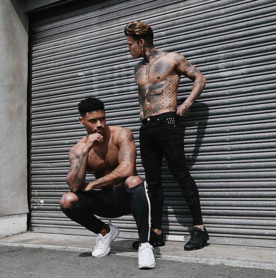 DISTRESSED   The Distressed Track Jeans and Shredded Jeans. Both Available Now.