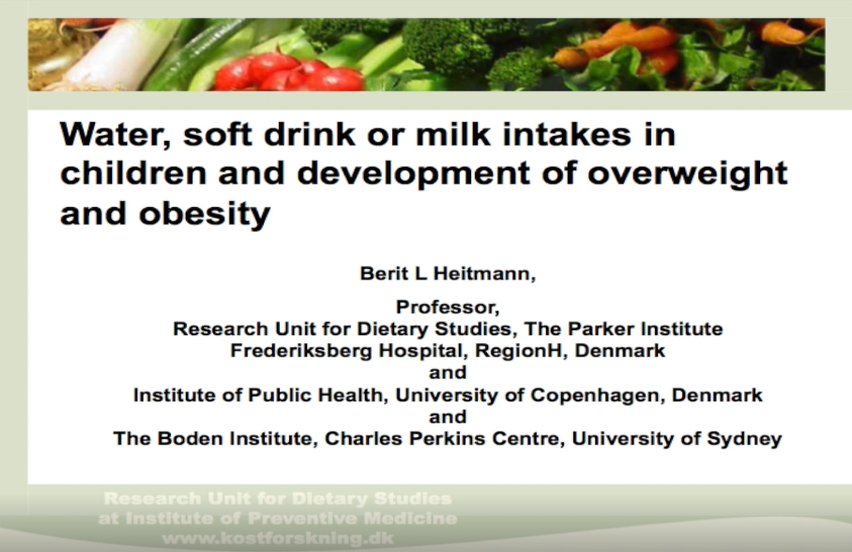 ‘Water, soft drink or milk intakes in children and development of overweight and obesity’ - Register as a HCP at milk.co.uk to view our video library of expert speaker presentations