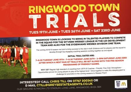 Trials get underway this coming Tuesday 19th June @MartinCoRwood @SydWessex #NonLeague @NonLgeProgs <a href="/HampshireFA/">Hampshire FA</a>