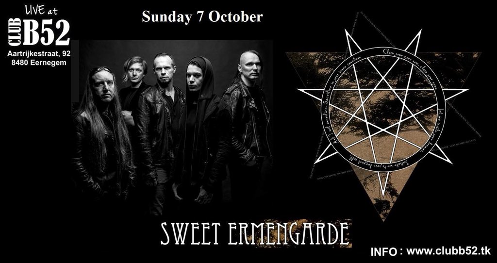SweetErmengarde's tweet photo. Announcing new #gigdate on 07.10.18 at #B52Club in #Belgium #Eernegem for #livemusic heading on our way back from our trip to the UK #goth #gothrock #gothicrock #ontour #ontheroad #darkmusic #tradgoth #newgoth https://t.co/YpmXemV8ux