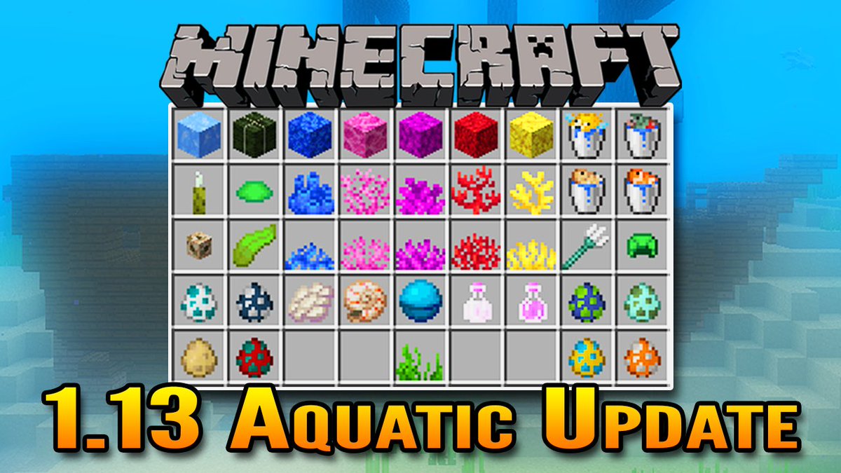 Planetminecraft This Video By Shireenplays Shows Off All Of The Main Blocks Items Mobs And Structures That Will Be Added In The Minecraft 1 13 Aquatic Update Underwater Ruins Ship Wrecks
