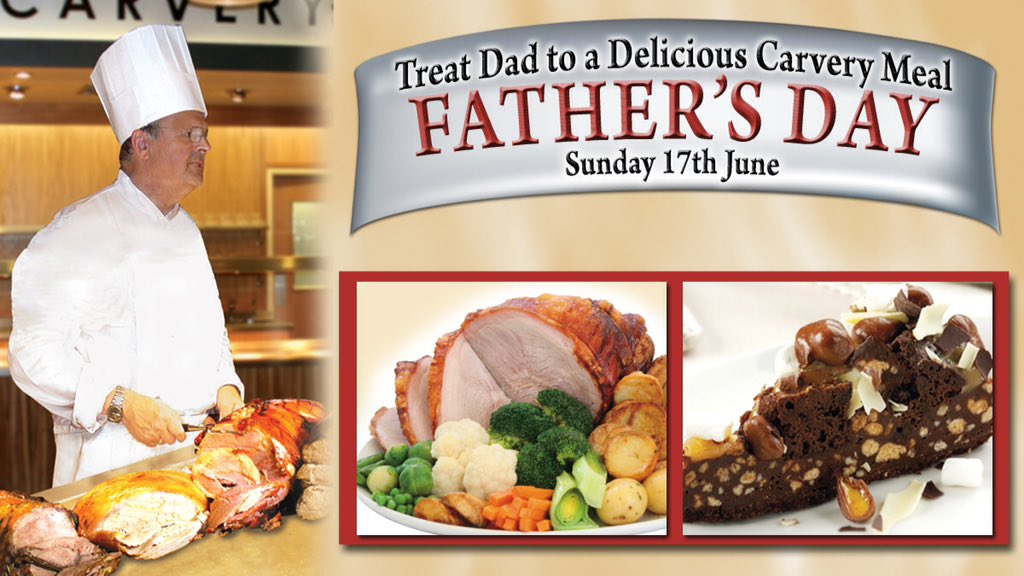 Treat Dad to a delicious Carvery this Father's day. 😀