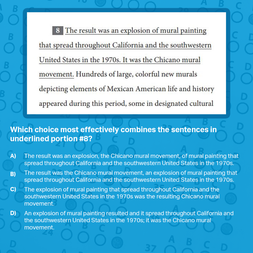 CollegeBoard's tweet photo. Can you answer this #SATPractice question? Reply with your guess, and we’ll share the right answer later today. https://t.co/DQhychborh