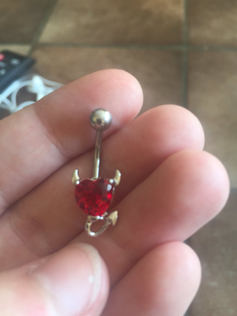 Ylona666's tweet photo. My new bellypiercing has just arrived 😍😈 love it 😈💜what do you guys think? 😈😋 #SaveLucifer #PickUpLucifer https://t.co/pEBPZ8q7i3