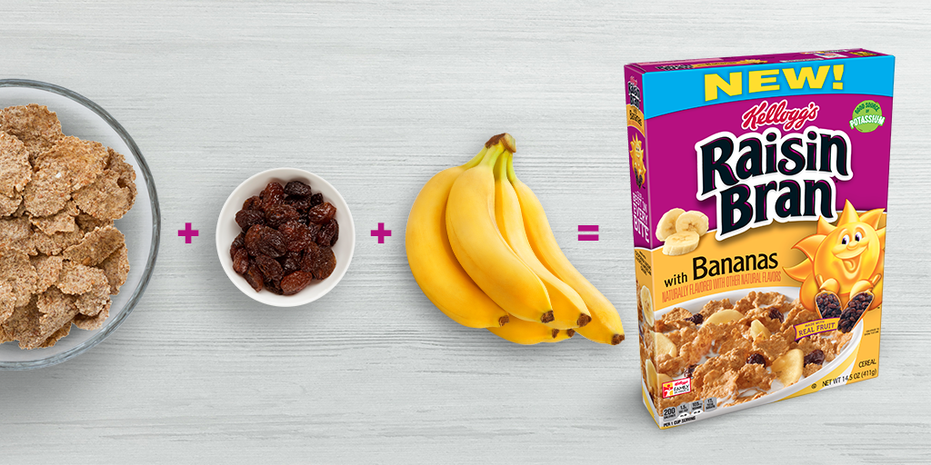 KelloggsRDs's tweet photo. Raisin Bran + Bananas = Good source of fiber and potassium. #youknowyoushould
https://t.co/tLMg8eZhwh https://t.co/LzeoxWYZGY https://t.co/wCw6z6Zn0M