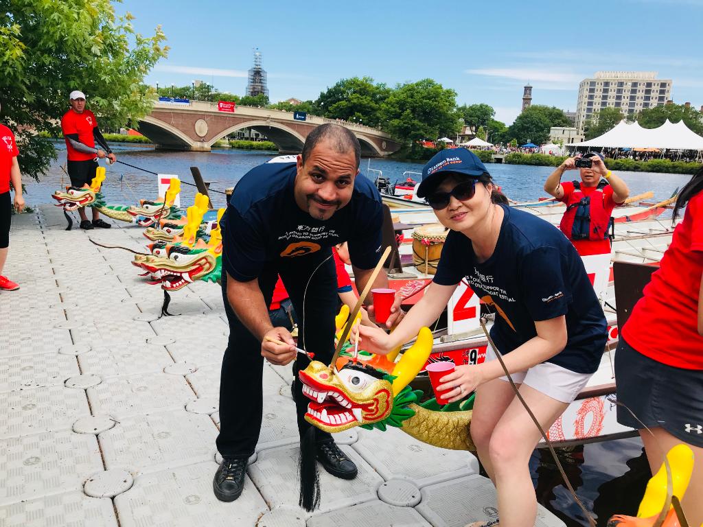 easternbank's tweet photo. We had two teams competing in last weekend’s Hong Kong Dragon Boat Festival of Boston. Our teams had so much fun on the water and joining in the eye-dotting ceremony! #JoinUsForGood #FBF https://t.co/cxqRSFPDCj