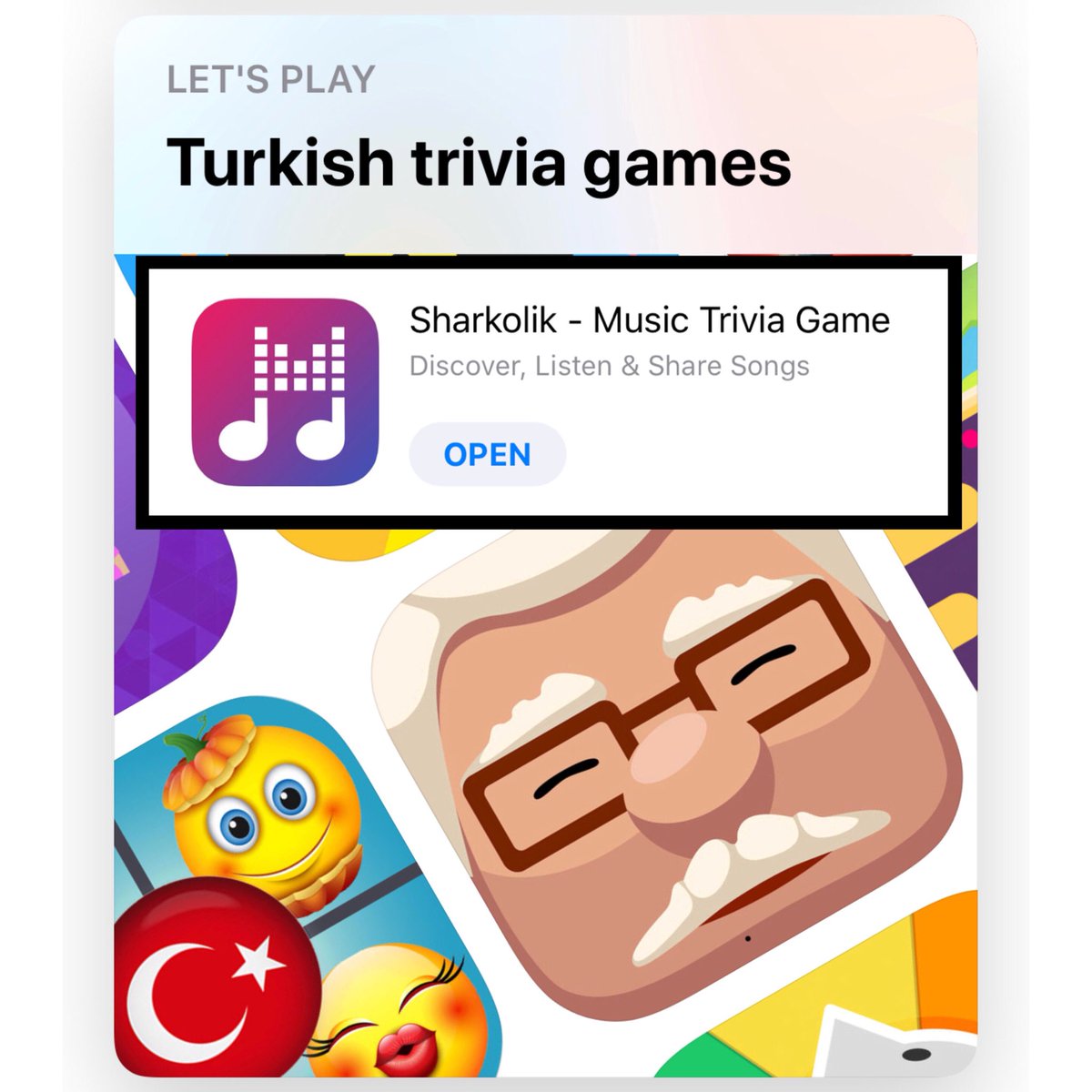 #Sharkolik #Apple’ın Türk trivia oyunları listesinde. Teşekkürler <a href="/AppStore/">App Store</a>  ve <a href="/AppStoreGames/">App Store Games</a>!