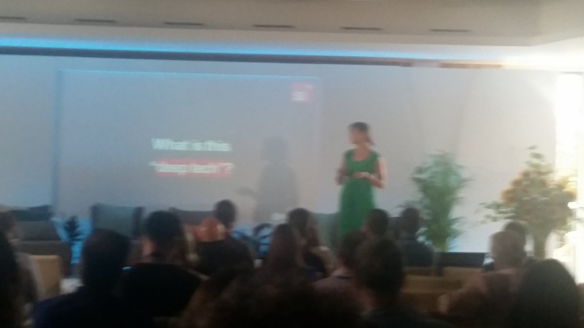 LauraJStebbing's tweet photo. Investing in deep tech will help us achieve the #SDGs. Hugely thought provoking talk by @elamadej at #FPF18 @FoundersPledge https://t.co/rCKKUXeDLe