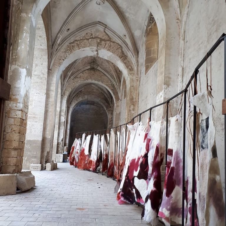 WOVEN SKIN in Palermo, a temporary four-day installation at Chiesa Santa Maria dello Spasimo and a Collateral Event of Manifesta Biennial 12 presented in collaboration with Villa Valguarnera - Past Forward.
WOVEN SKIN will host workshops for local community groups June 15-17th.