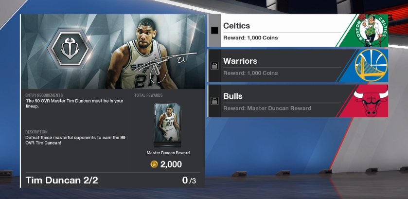 LUTNews's tweet photo. Today in LUT! #SFMasterChallengesPart2 Play solos to earn a 99 overall Tim Duncan, Kevin Garnett, Karl Malone, Anthony Davis, Kevin Love and Draymond Green! #LegendPacks Tweet 1 of 2 https://t.co/hNEZlMB74Y