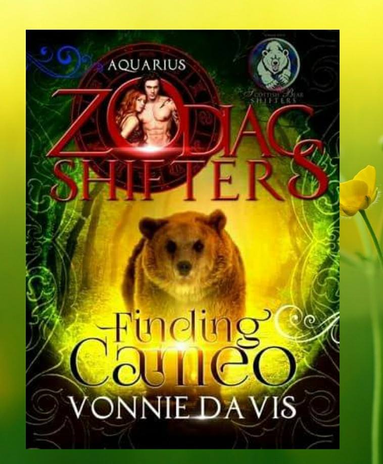 Finding Cameo
Zodiac Shifters Aquarius
Amazon amzn.to/2p3hQF5     
Kobo:bit.ly/2Fn4TRq     
Bowie Matheson, an Aquarian bear-shifter and police detective, is the first to believe Gemini Cameo Stone’s retelling of a dramatic dream.