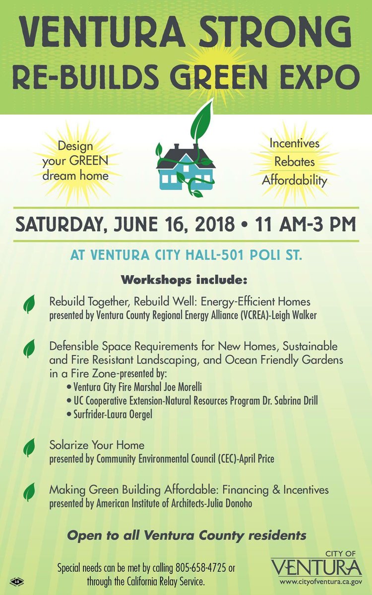 Ventura Strong Re-Builds Green Sustainability News Now RADIO INTERVIEW  with Environmental Sustainability Supervisor Courtney Lindberg about the  Event this Saturday, June 16, 11am-3:00pm at Ventura City Hall, 501  Poli. LISTEN: bit.ly/2l7J5fT
