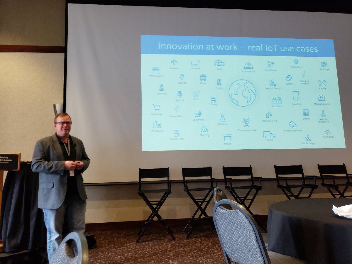SCPD14's tweet photo. Why Your Products Should Use IoT Technology to be Connected  - Thinking of This From the Lens of a Services Based Economy
Speakers: Justin Grammens, Co-founder, Lab 651; Jon Coons, Global Blackbelt, IoT Professional, @Microsoft @sciencemuseummn #DreamBig #innovation #Create https://t.co/eYO2H2zTQf