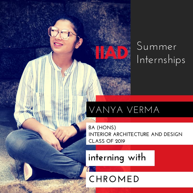 iiad_design's tweet photo. Congratulations Vanya!
Make the best of your time at Chromed Design Studio and tell us all about your experience when you're back on Campus.
#iiadinternships #summerinternships #designinternships #paidinternships #InteriorArchitectureAndDesigninternships #Chromeddesignstudio https://t.co/iaKN44vt6w